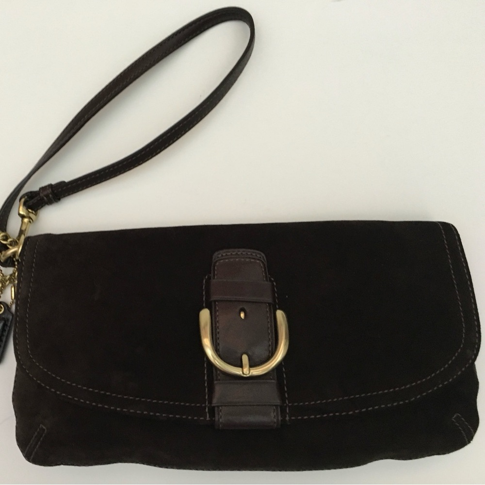 Coach suede wristlet
